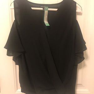 Fortune & Ivy Cold Shoulder Top